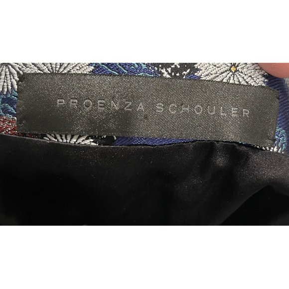 PROENZA SCHOULER Metallic Silver Blue Sleeveless Mini Dress - Picture 2 of 5